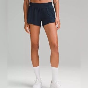 LULULEMON Hotty Hot Short II Long 4” Navy Blue Size 4